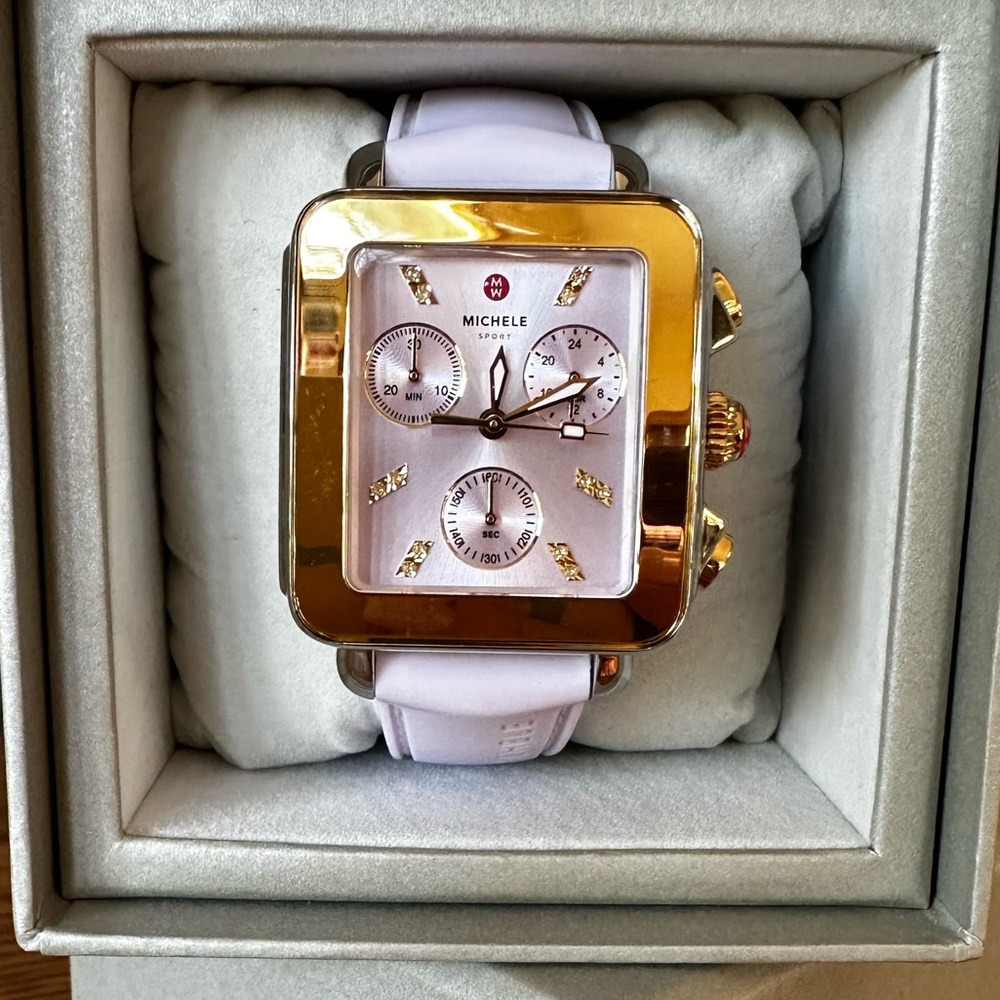 Brand New Michele Watch Purple Fossil Group Gorgeous!